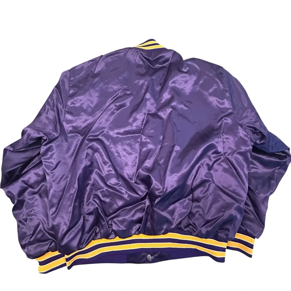 Swingster Vintage 80s 90s Utah Jazz‎ Purple Satin Bomber Jacket NBA XL Made USA